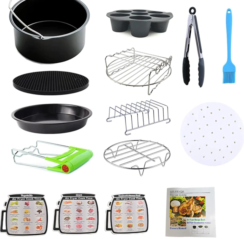 best air fryer accessories, must have air fryer accessories 2026, air fryer accessory kit, silicone liners vs parchment paper, air fryer rack insert, Sarah Jenkins product recommendations.