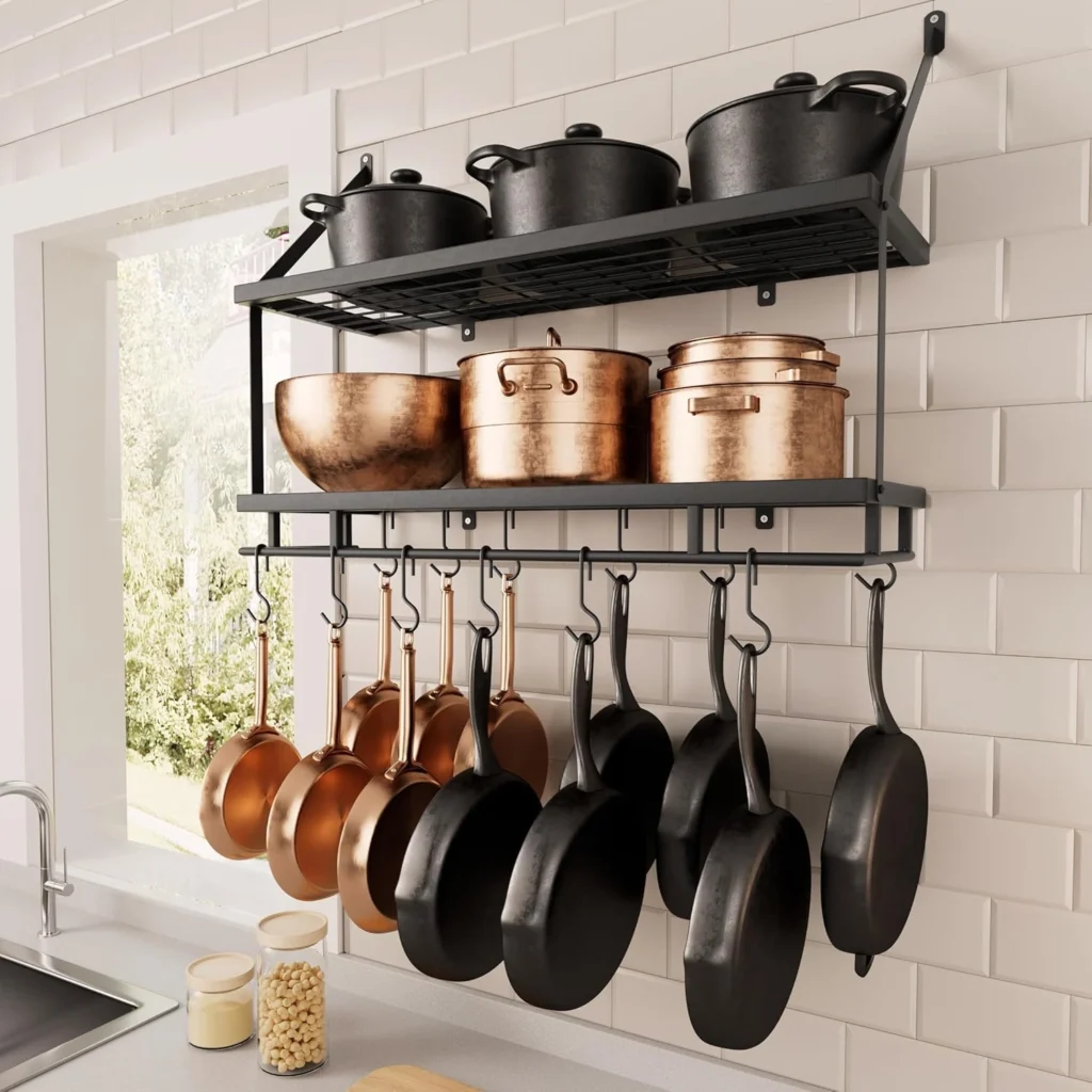 how to store pots and pans in a small kitchen, small kitchen cookware storage ideas, pot and pan organization hacks 2026, wall mounted pot storage, cabinet pot organizer, Sarah Jenkins organization tips